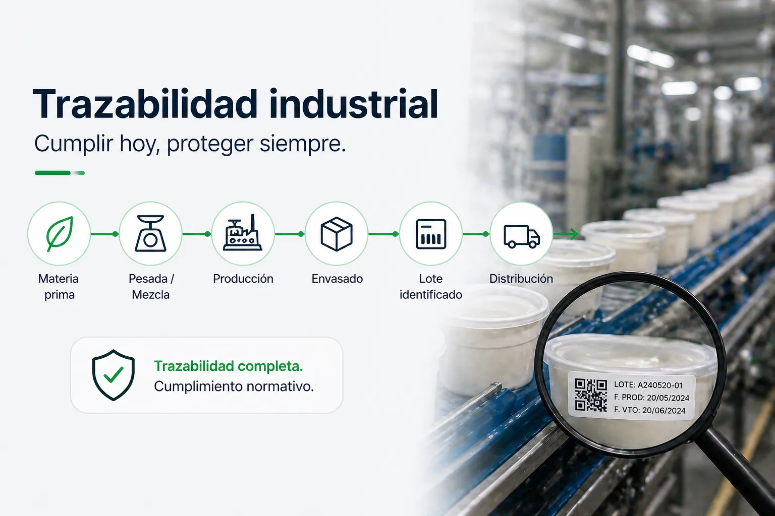 Cumpliendo la ley con la trazabilidad industrial